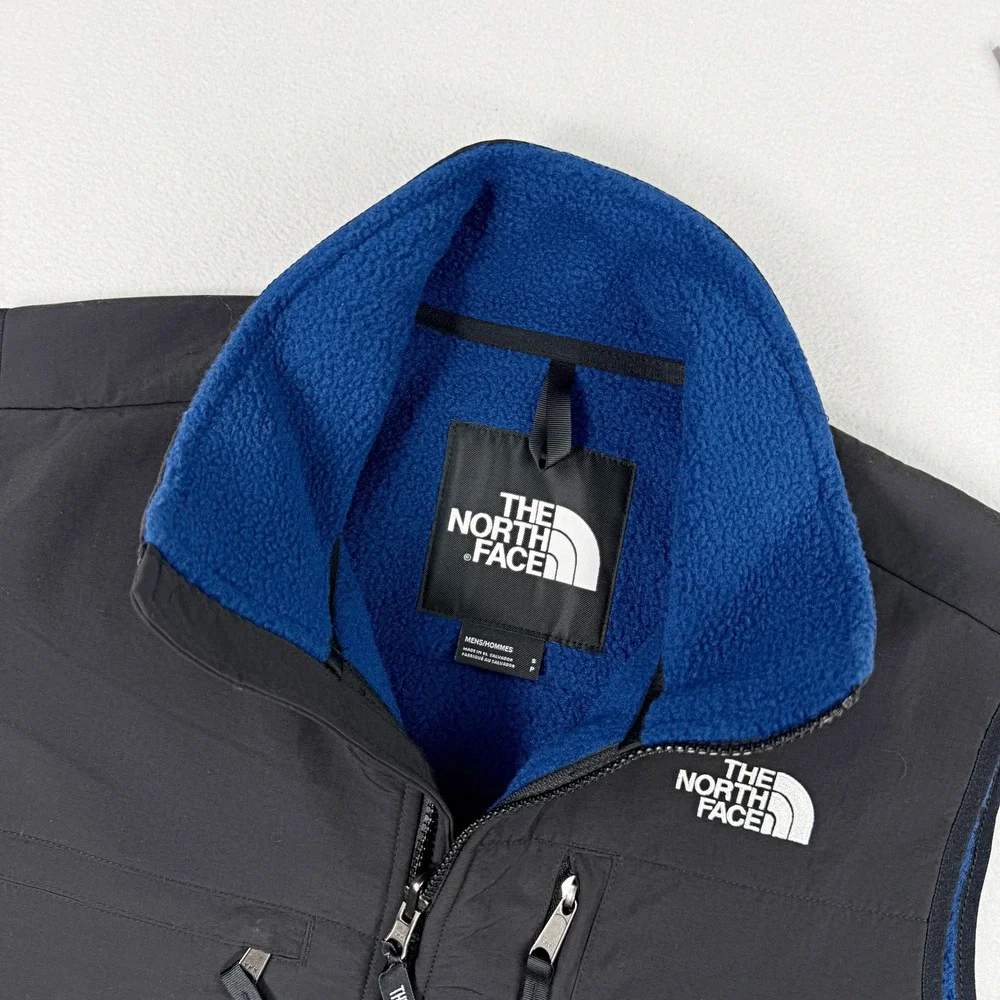 The North Face Retro Denali Vest Size S Mens Estate Blue Tnf Black NF0A88XJF1T-S